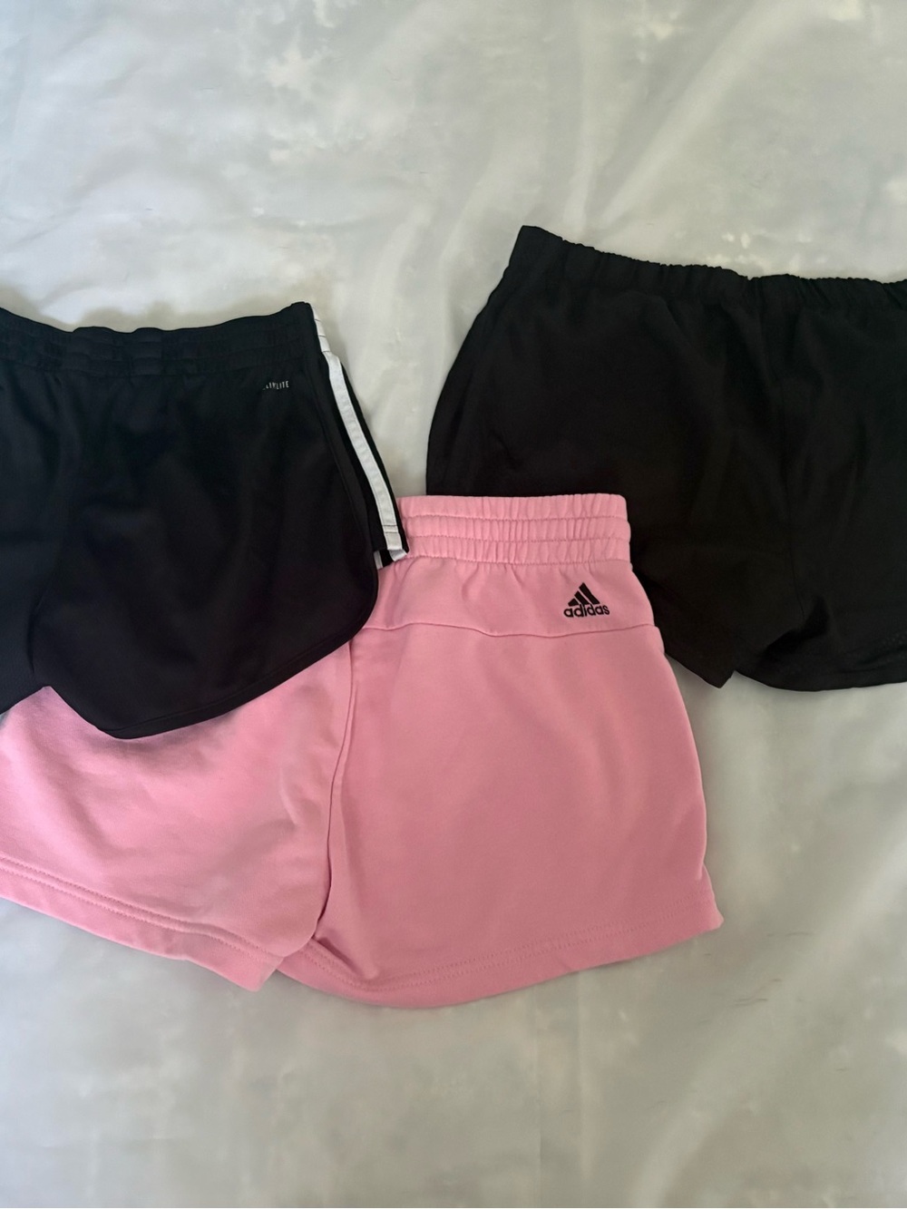 adidas Pink and Black Athletic Shorts Trio - Picture 3 of 7